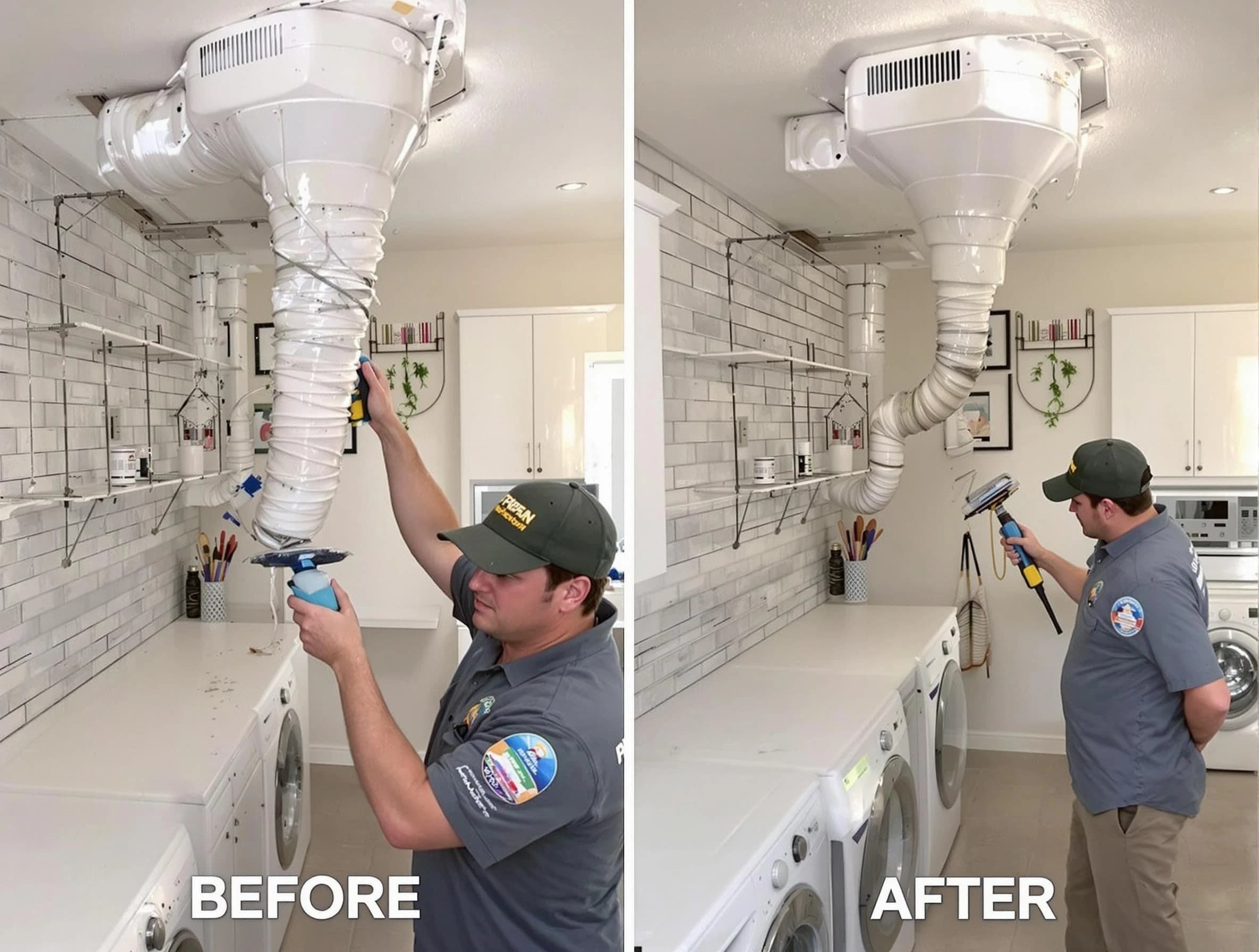 Professional dryer exhaust vent cleaning by Butler Dryer Vent Cleaning in Butler
