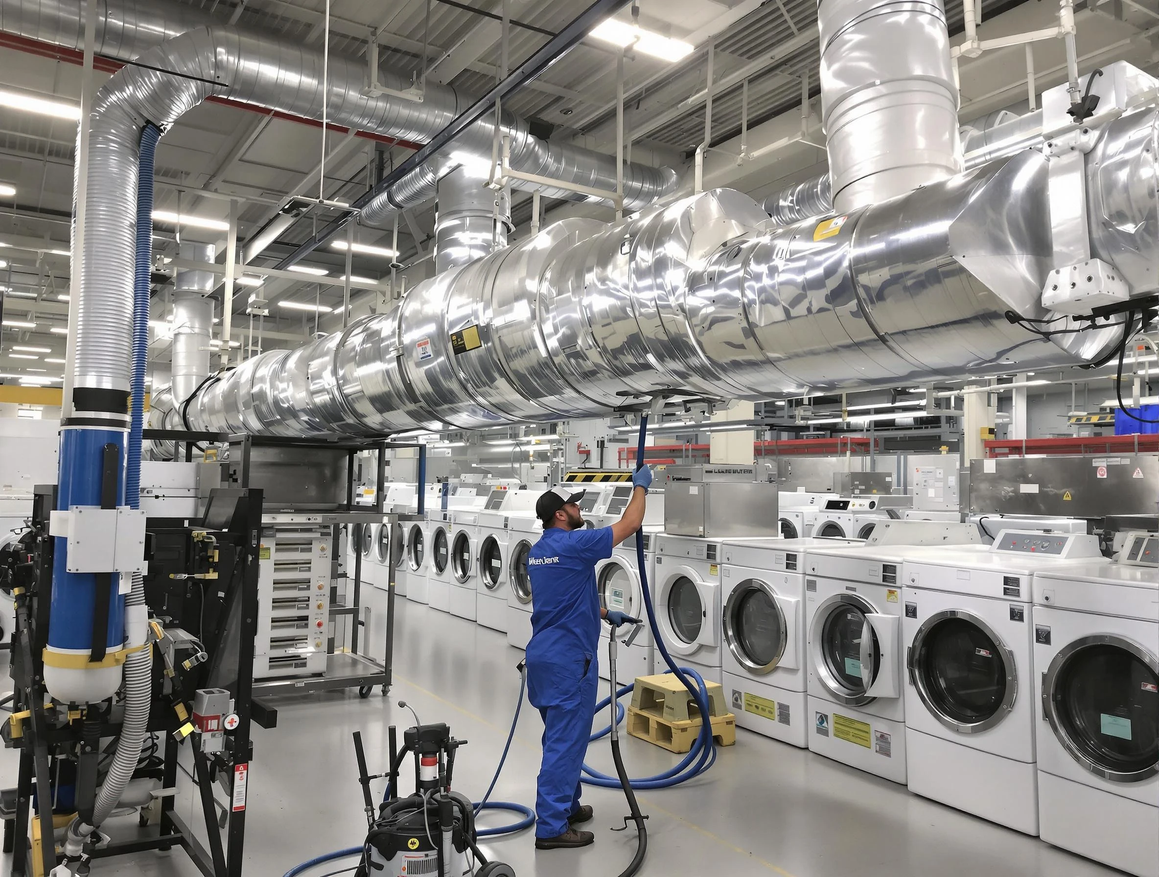 Butler Dryer Vent Cleaning team performing heavy-duty industrial dryer vent cleaning in Butler